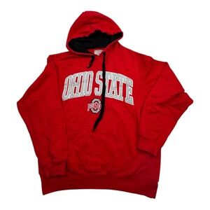 Ohio State Buckeyes Varsity‎ Authentic Apparel Red Hoodie Sweatshirt Size L
